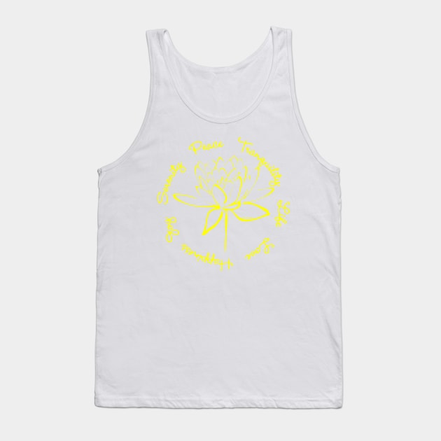 Serenity Tranquility Lotus (Yellow) Tank Top by Makanahele